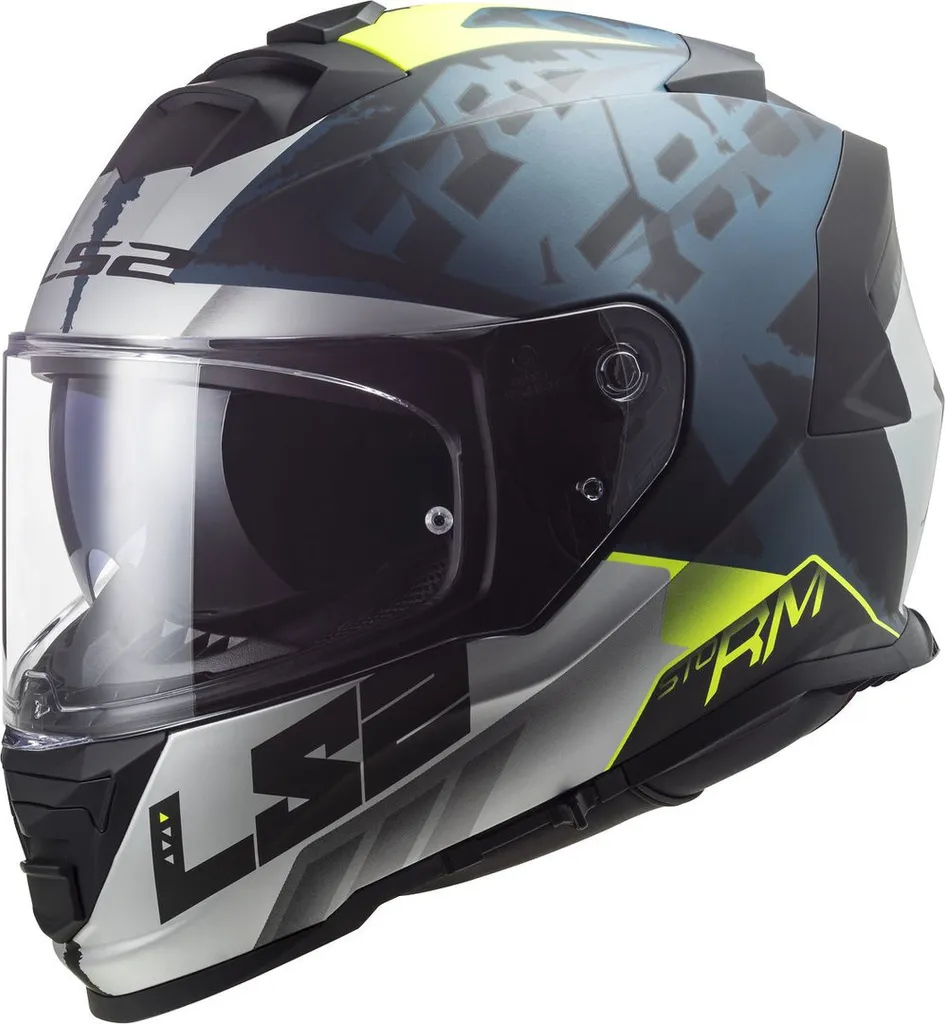 Casque LS2 FF800 Storm Sprinter Noir Gris Bleu Taille XXL pour Motard