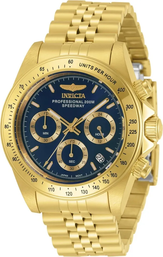 Invicta Speedway 30999 Orologio Uomo Oro e Blu - Spedizione Rapida