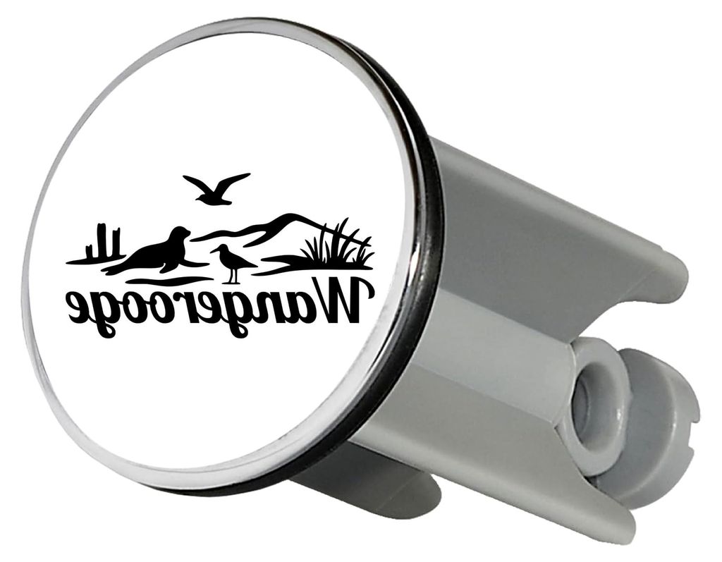 Waschbeckenstöpsel mit Wangerooge Strandmotiv, 4 cm für Produktbild 