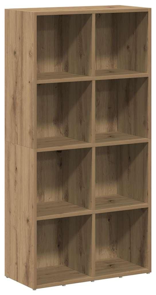 vidaXL Artisan dubová knihovna 66x30x130 cm materiál na Obrázek produktu 
