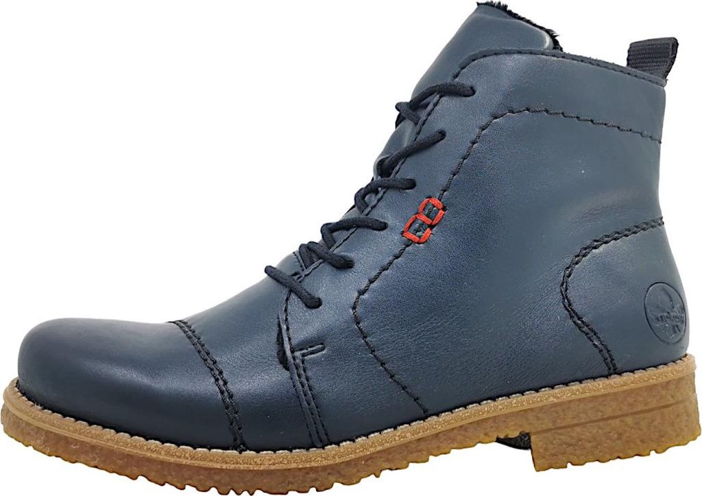 A single blue boot is shown against a white background.