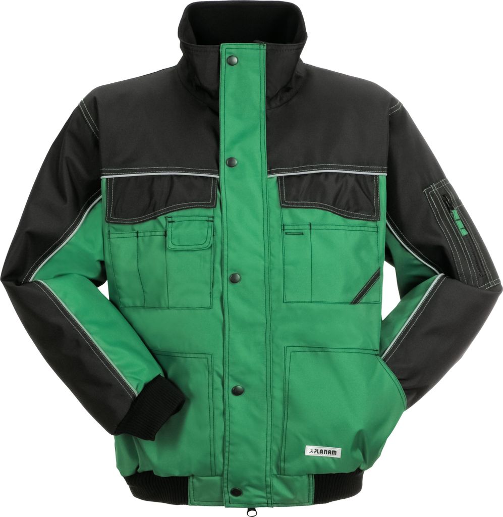 Größe L Herren Planam Outdoor Winter Dust Blouson farngrün schwarz Modell 3315