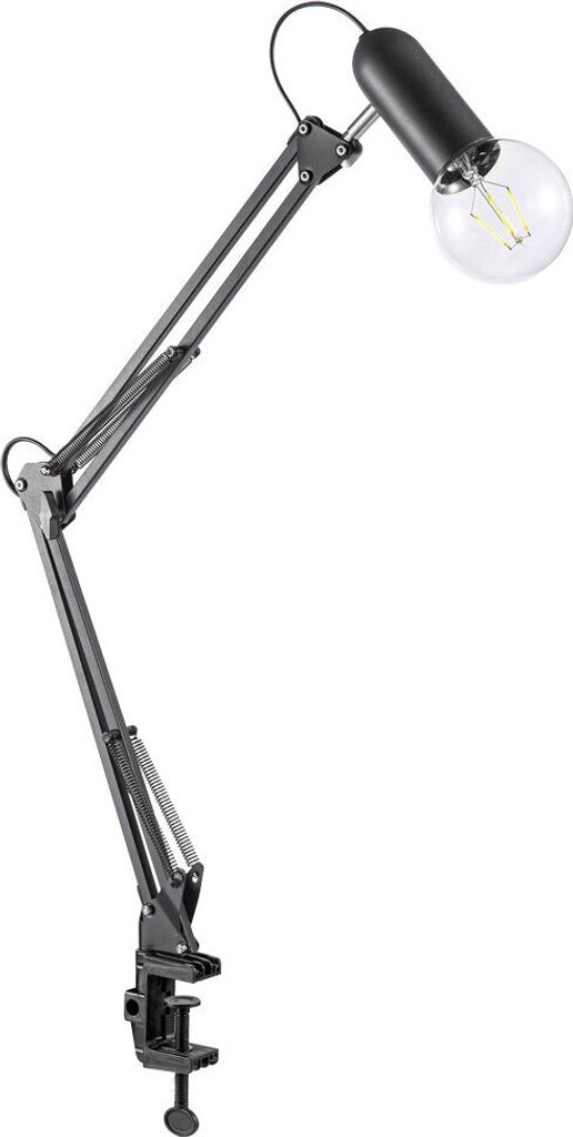 Klemmleuchte, verstellbar, schwarz, Höhe ca. 76 cm
