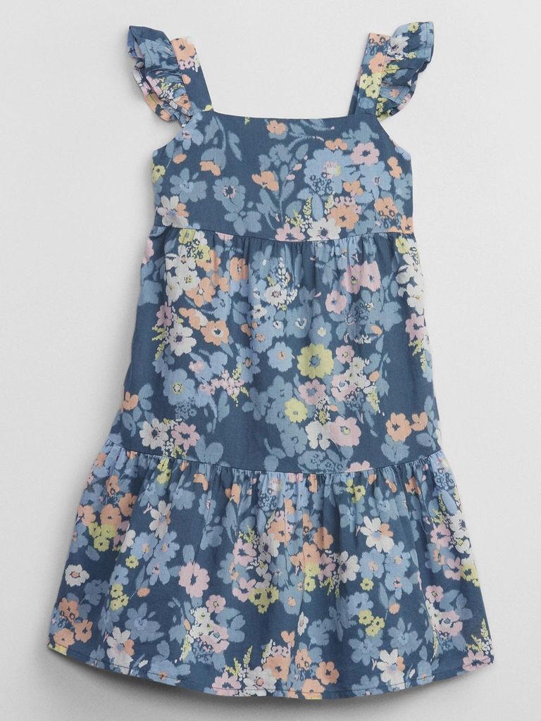 GAP Kinder-Midikleid mit Blumenmuster, Größe 4 Jahre