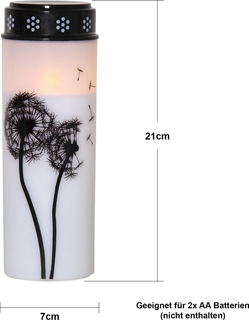 Star Trading LED Grabkerze, Gedenkkerze, Dandelion‘, Timer, Produktbild 15