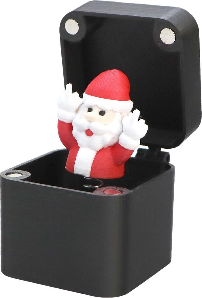 1/2/4 Stück Weihnachts-Mittelfinger-Ornament in einer Box, Pop-up-Weihnachtsmann, Rentier, Schneemann, Box-Tischdekoration, Scherzartikel, Geschenk