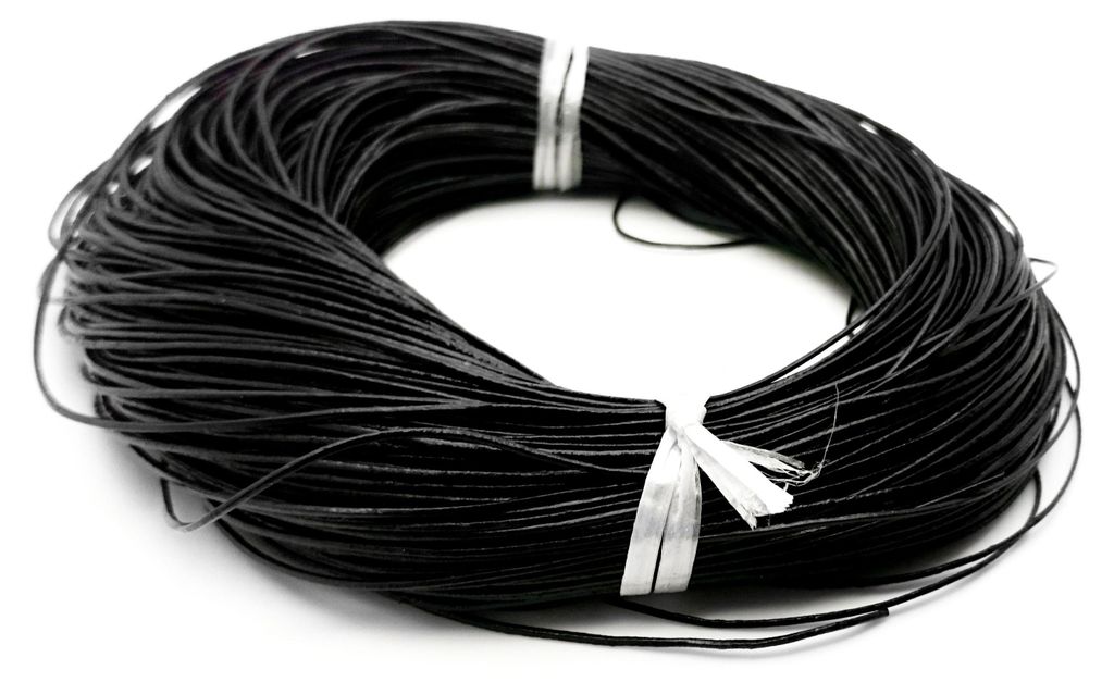 Lederband 1mm schwarz