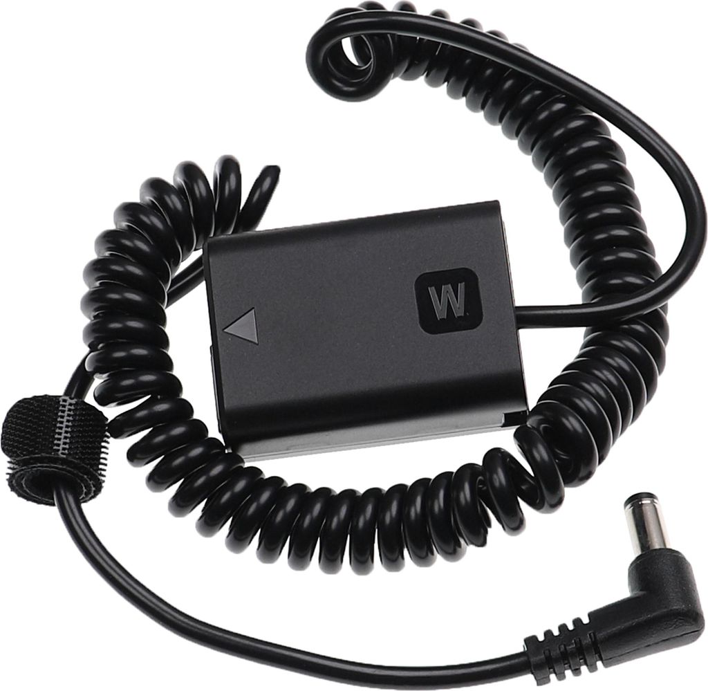 vhbw DC Kuppler Netzadapter kompatibel mit Sony ZV-E10 Kamera, Digitalkamera, DSLR, Spiegelreflex, Spiralkabel