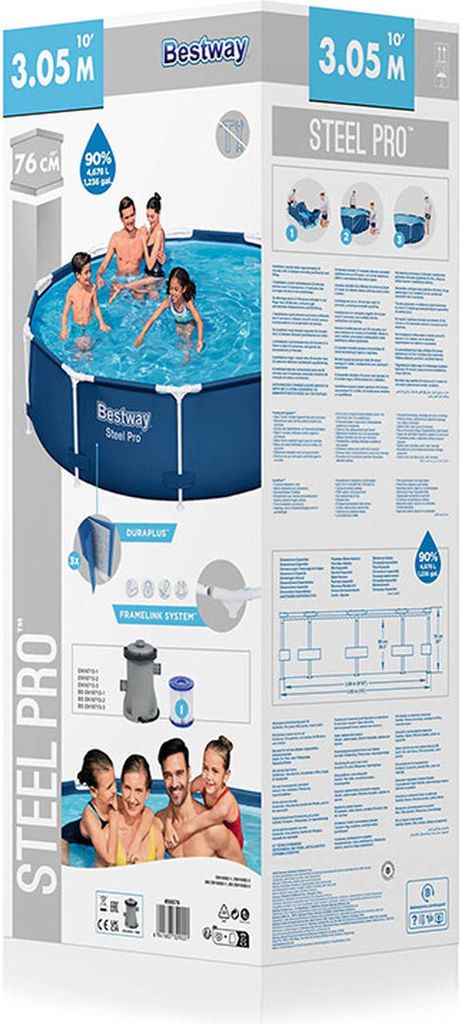 Bestway Steel Pro Frame Pool  305x76 cm  inkl. Filterpumpe  Produktbild 14