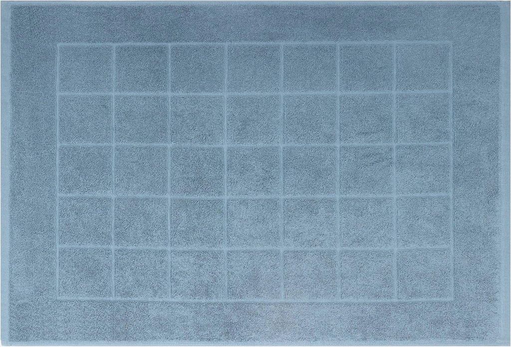 Badvorleger Berlin Größe 50x70 cm 100% Baumwolle Badematte Badteppich Duschvorlage Qualität 650 g/m² Farbe taubenblau