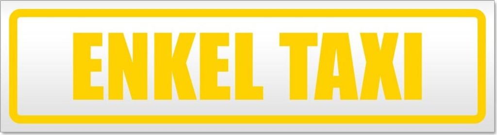 Enkel Taxi Magnetschild Schild magnetisch