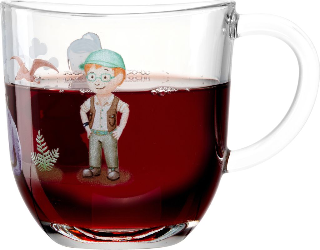 LEONARDO Bambini Avventura Tassen-Set 6-teilig - Kinderbecher mit Motiv aus dickwandigem Glas - Inhalt 280 ml - Spülmaschinenfest, mikrowellengeei...