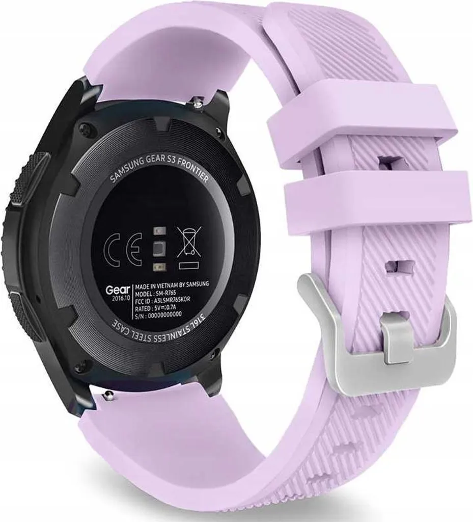 Bracelet Sc Watchband 20mm violet en silicone pour montre connectée