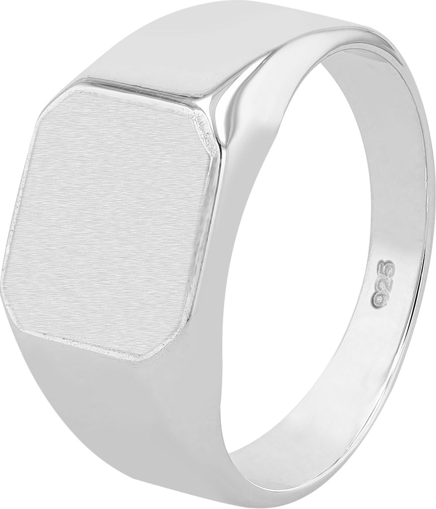925/- Echt Silber Siegelring "Tjark", rhodiniert, massiv, Produktbild 