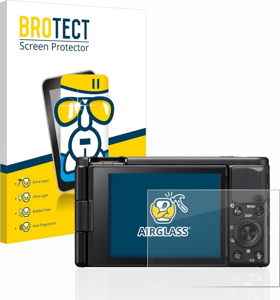 BROTECT Schutzglas für Sony ZV-1 / ZV-1A Schutzfolie Panzer Folie Glas Display Schutz klar