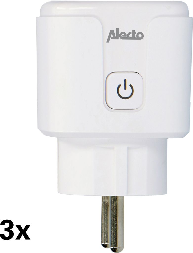 Alecto SMART-PLUG10 3 - Smart WLAN Steckdose 16A 3680W - 3 Stück - Weiß
