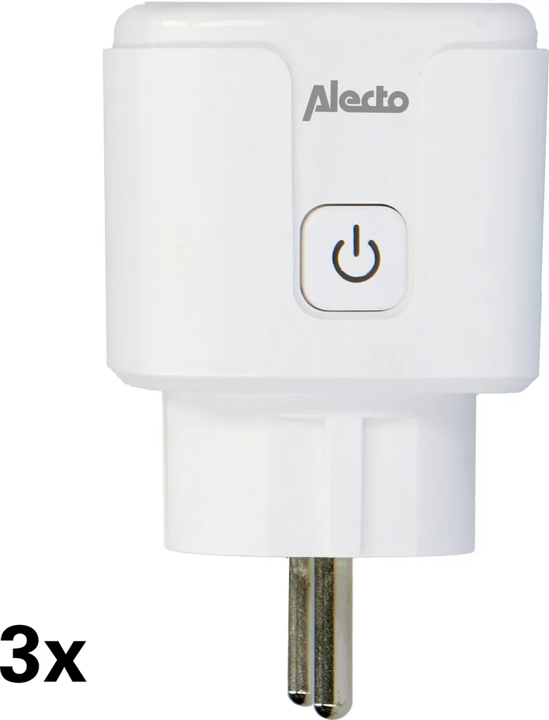 Prise connectée WiFi 16A Alecto SMART-PLUG10 Pack de 3 pour Maison Intelligente