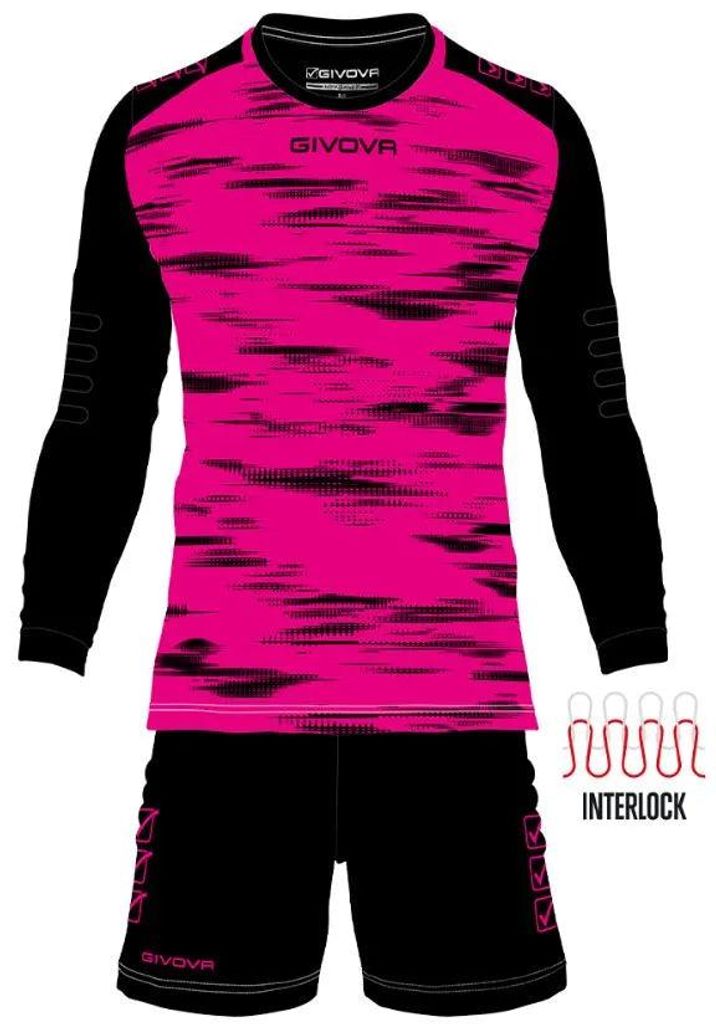 Torwartset Givova Kit Fuxia-Schwarz Rosa
