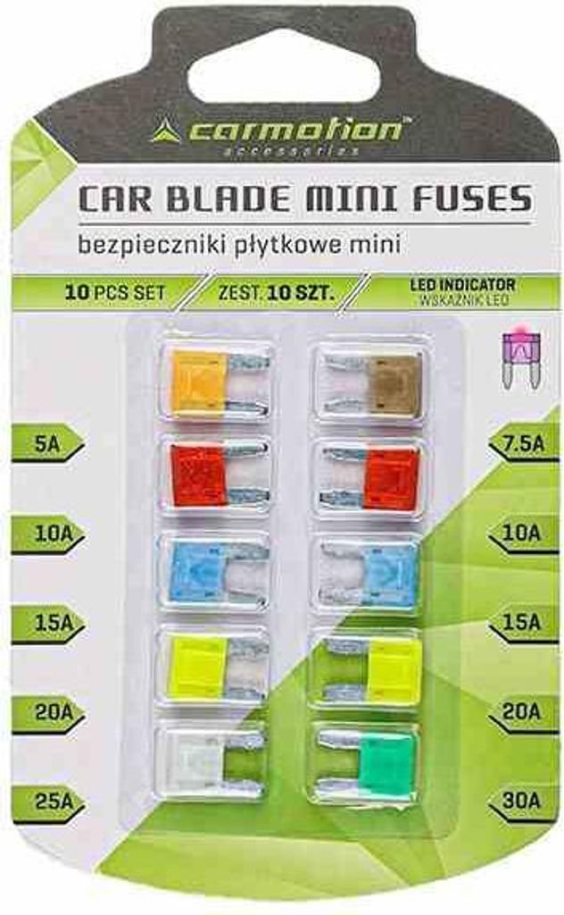 MINI Flachstecksicherungen mit LED-Anzeige, 10 Stück Produktbild 