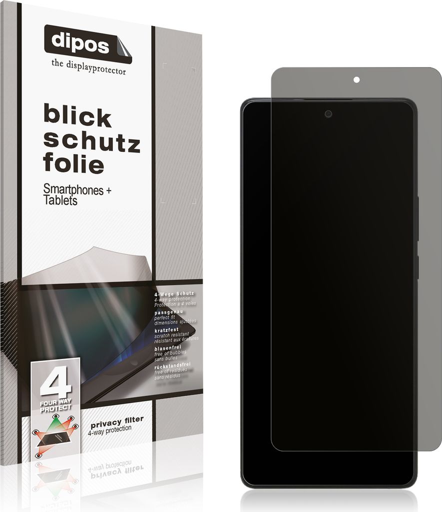 Blickschutzfolie für Vivo X80 Pro matt Schutzfolie Folie Display Schutz dipos