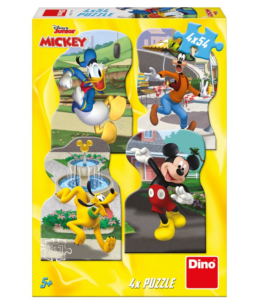 DINO Puzzle Mickey und Freunde in der Stadt 4x54 Teile