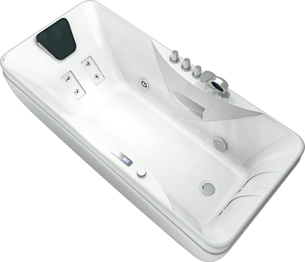 Whirlpool Pool Badewanne Wanne W49-TH-PL 170x80cm mit Farblichtherapie