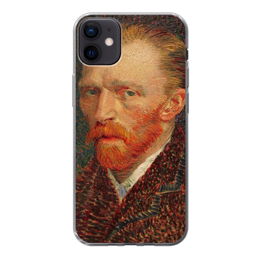 MuchoWow Handyhülle Schutzhülle Hülle für iPhone 12 mini Selbstporträt - Vincent van Gogh Silikon Softcase Handy Hülle - Bild