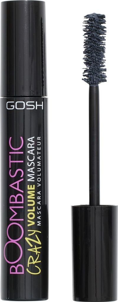 A Gosh Boombastic Crazy Volume Mascara tube and its wand are displayed against a white background.