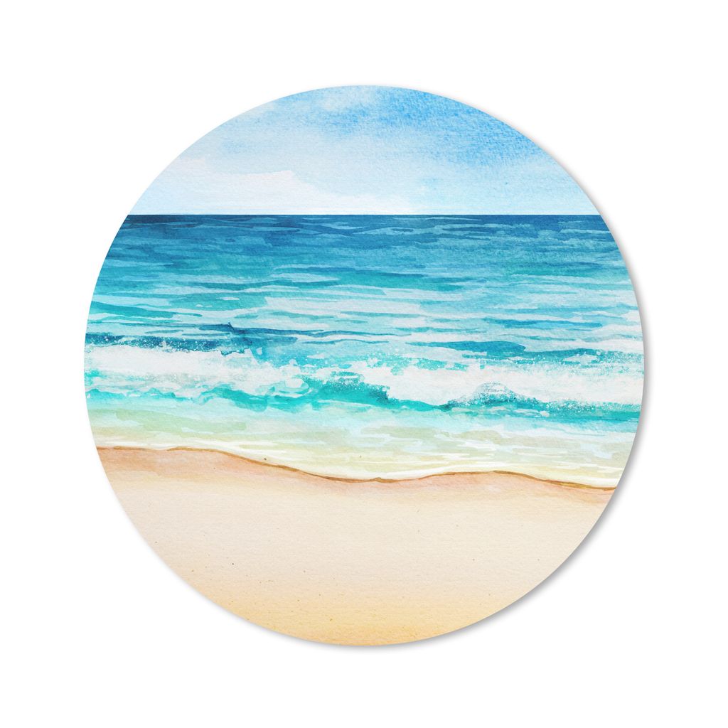 MuchoWow Mauspad Mousepad Strand - Meer - Golf 50x50 cm - Mousepads - Maus Mat - Pad - Mausunterlage - Vinyl