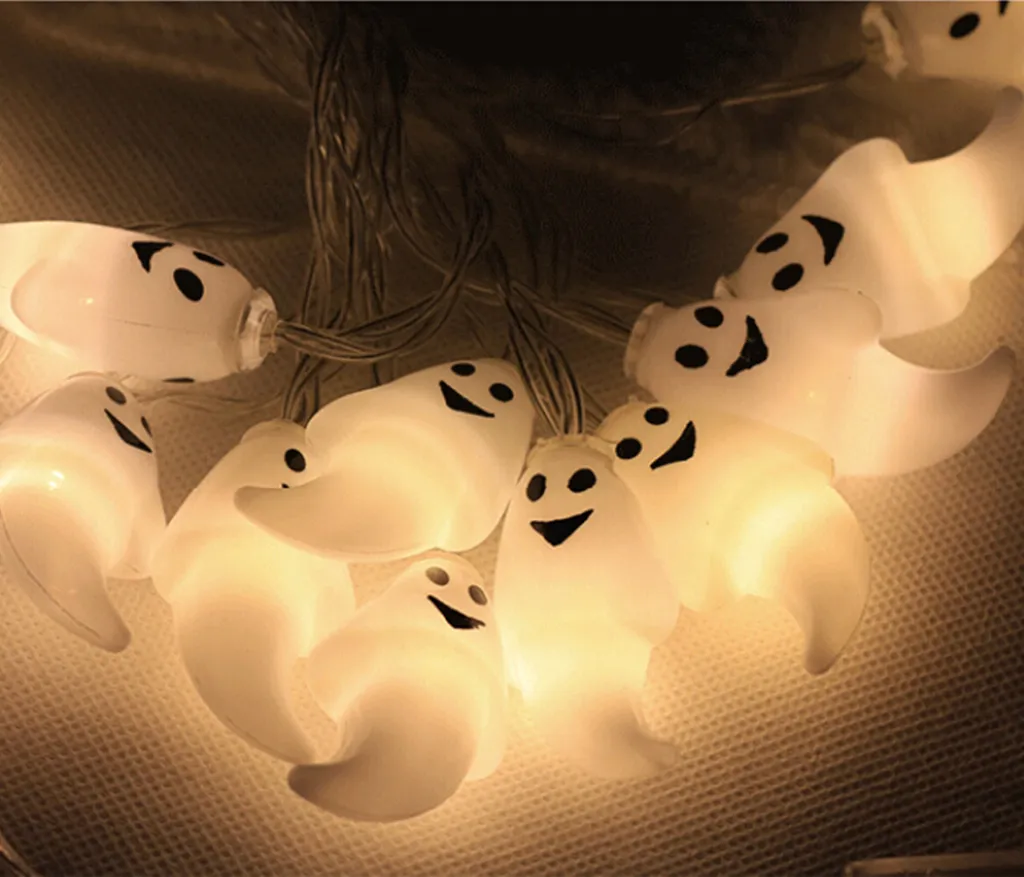 CHMMY Halloween Decorazione Luci Stringa, 20 LED Fata di luci di Halloween con Zucca Halloween Luminosa pipistrello pendente ragno Luci devorativa Halloween per Decorazione di Interni Esterni Adatto