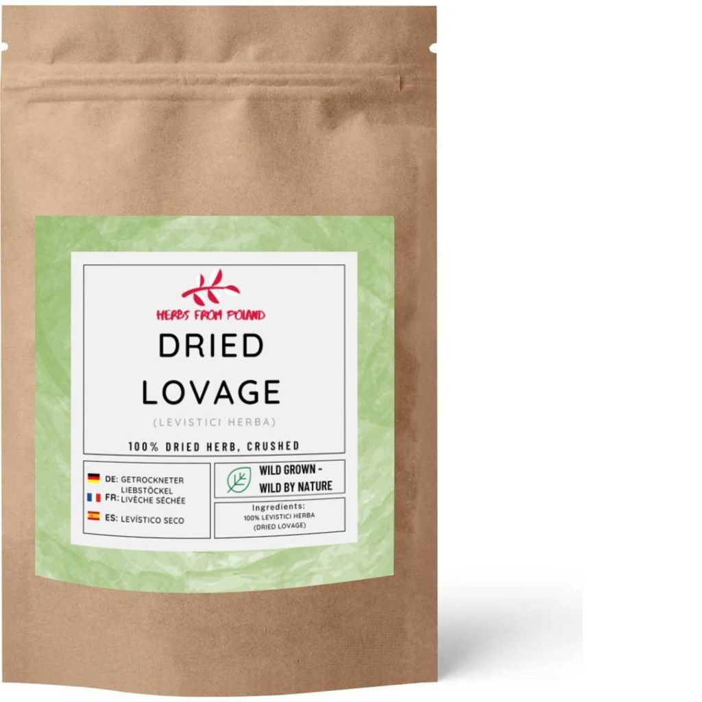 Herbs from Poland Getrocknetes Liebstöckelblatt – Würzig & Aromatisch, Unterstützt Verdauung, Ideal für Tee, 100% Natur – 1000g
