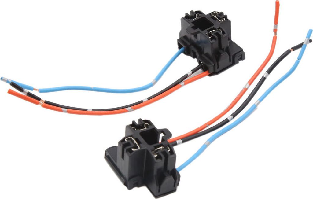 2 Stück Auto Scheinwerfer Stecker Verkablung Steckdose Kabelbuchse Glühbirne 3 Terminal Auto H4 Kopflicht