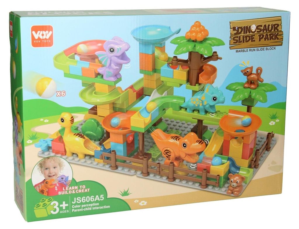 Bausatz „Bausteine und Murmelbahn Dino“ Produktbild 