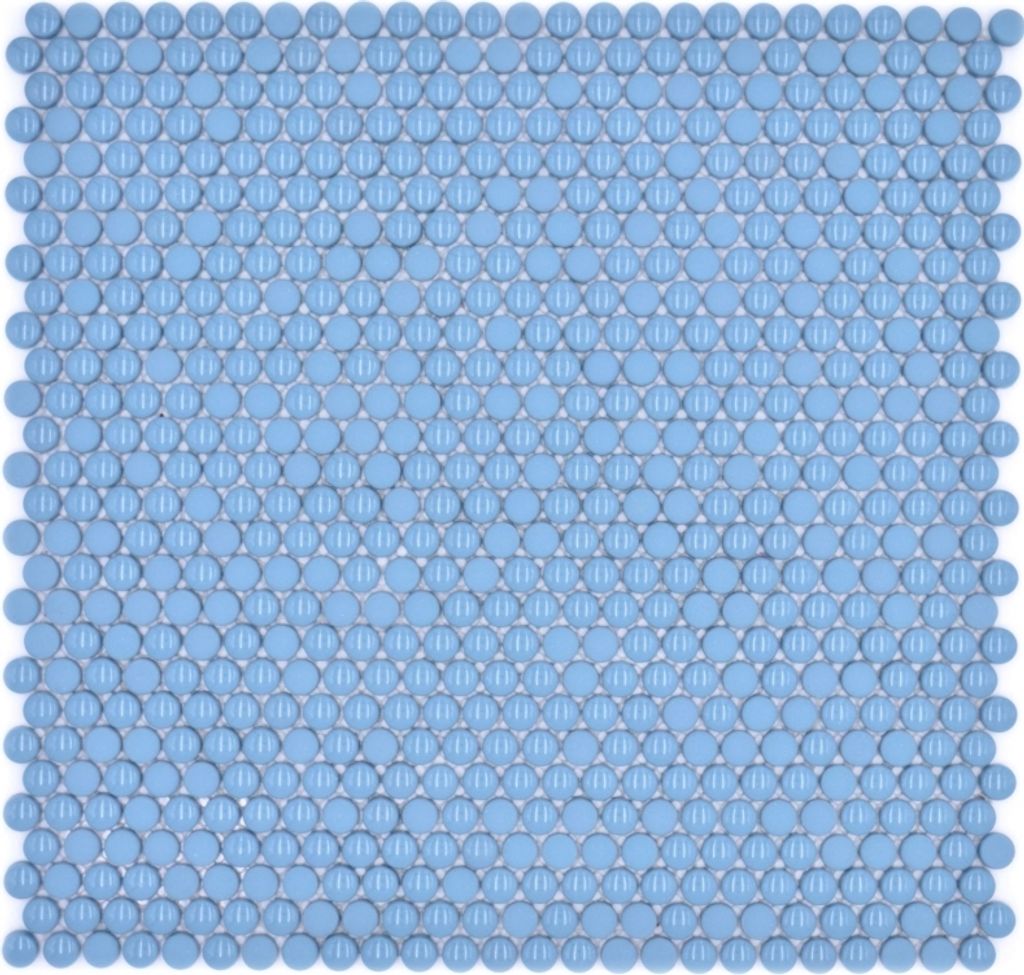 Knopfmosaik Loop Rundmosaik blau anthrazit Mosaikfliese Wand Fliesenspiegel Küche Bad MOS129-R05