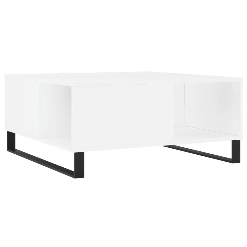 Tavolino Bianco Scandinavo 80x80x36,5 | Arredamento Minimal Living