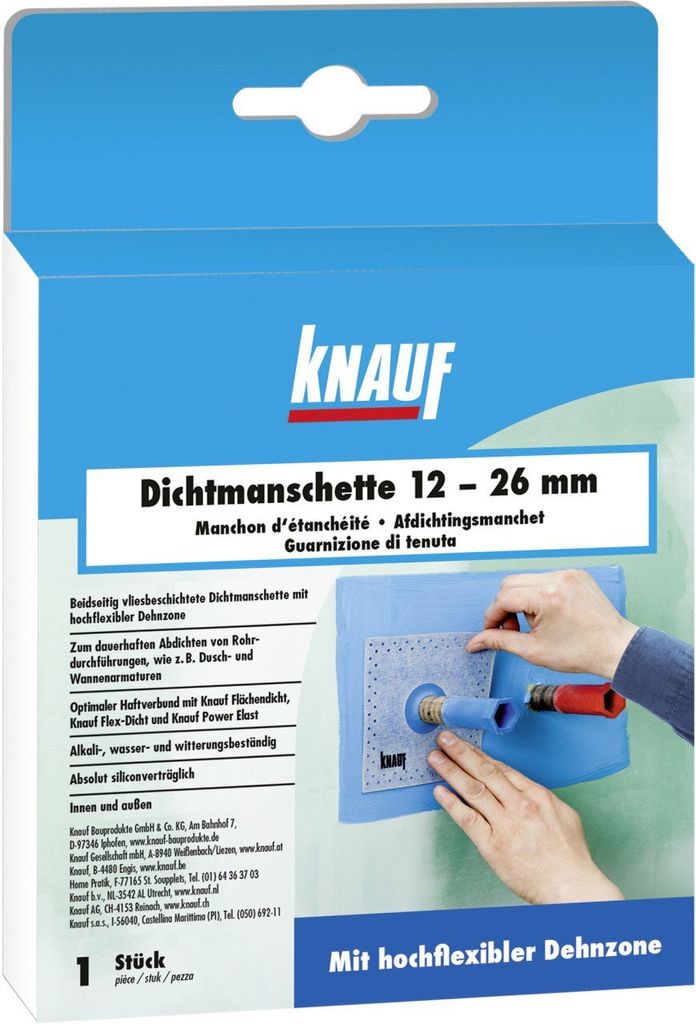 Knauf Dichtmanschette blau, 10 x 10 cm Produktbild 