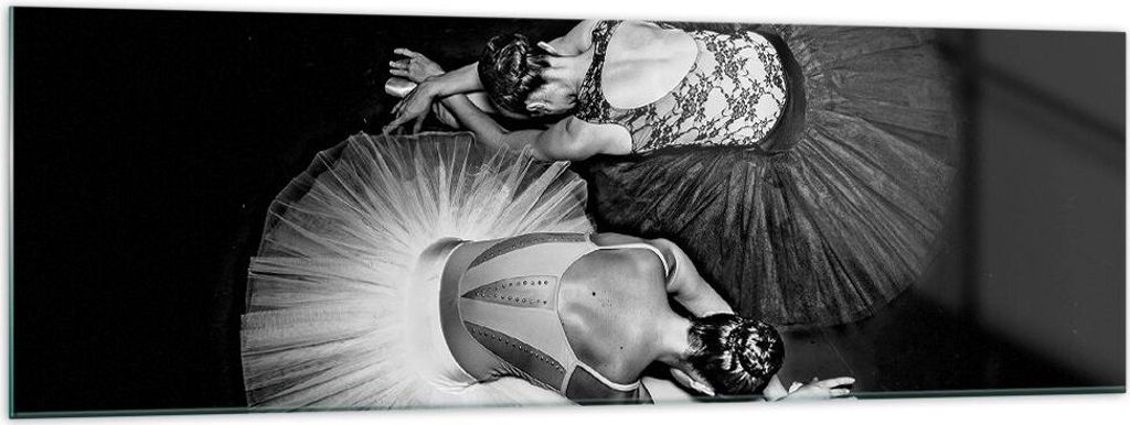 Bilder auf glas - Einteilig - Ballerinas Ballett Tanz - 160x50cm - Glasbilder - Wandbilder - Bilder - zum Aufhängen bereit - Wanddekoration aus Gl...