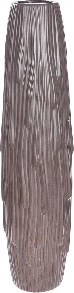 Grand Vase de Sol Design Tropfen en Céramique Grise 78 cm pour Salon Chic