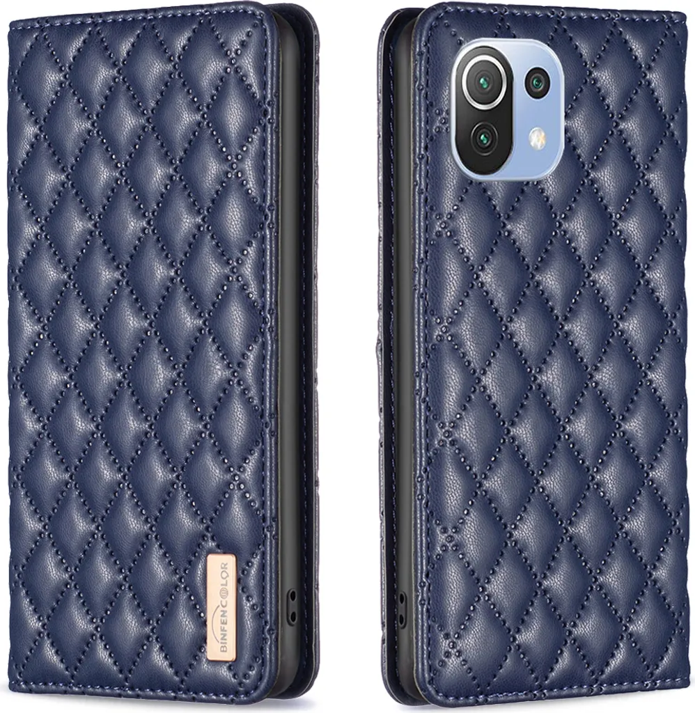 Custodia Elegante Xiaomi Mi 11 Lite Blu Notte: Pelle e Design