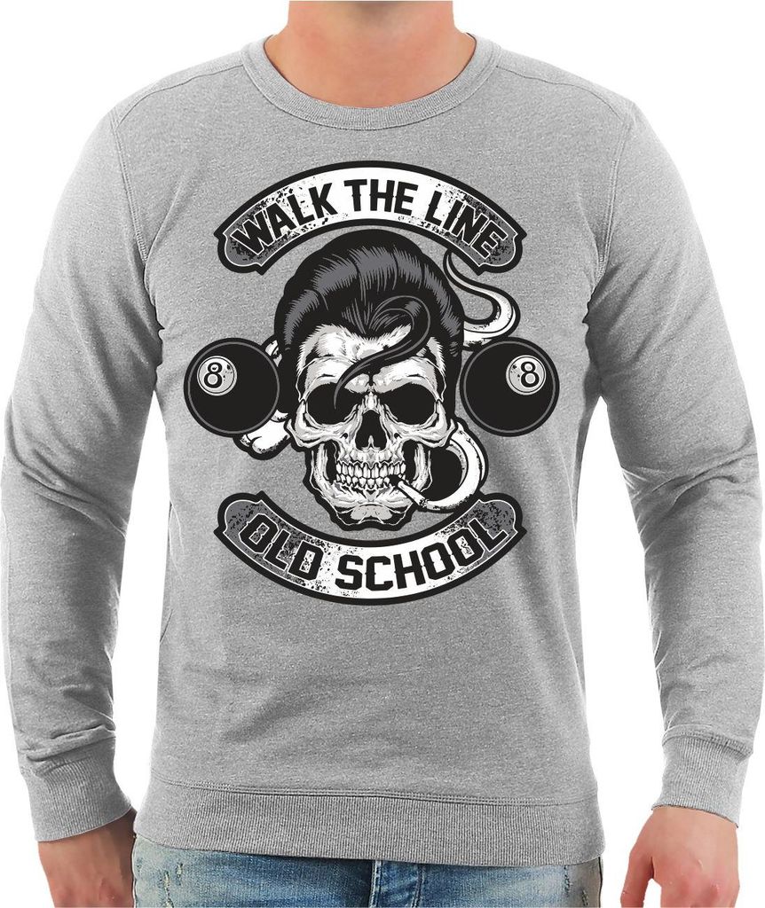 Herren Sweatshirt Rockn Roll Walk the Line
