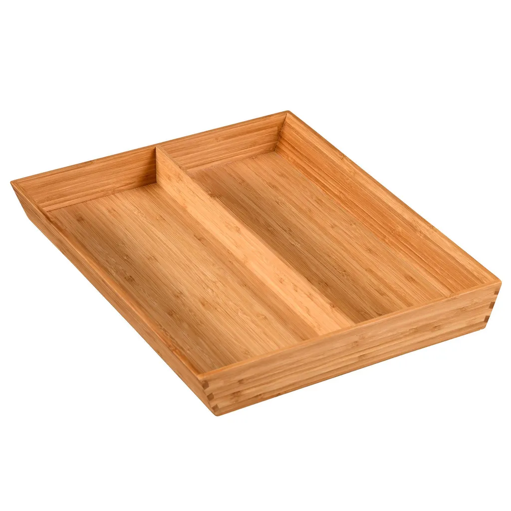 Fini le Désordre avec le Buffet Kesper 58086 en Bambou pour vos Couverts