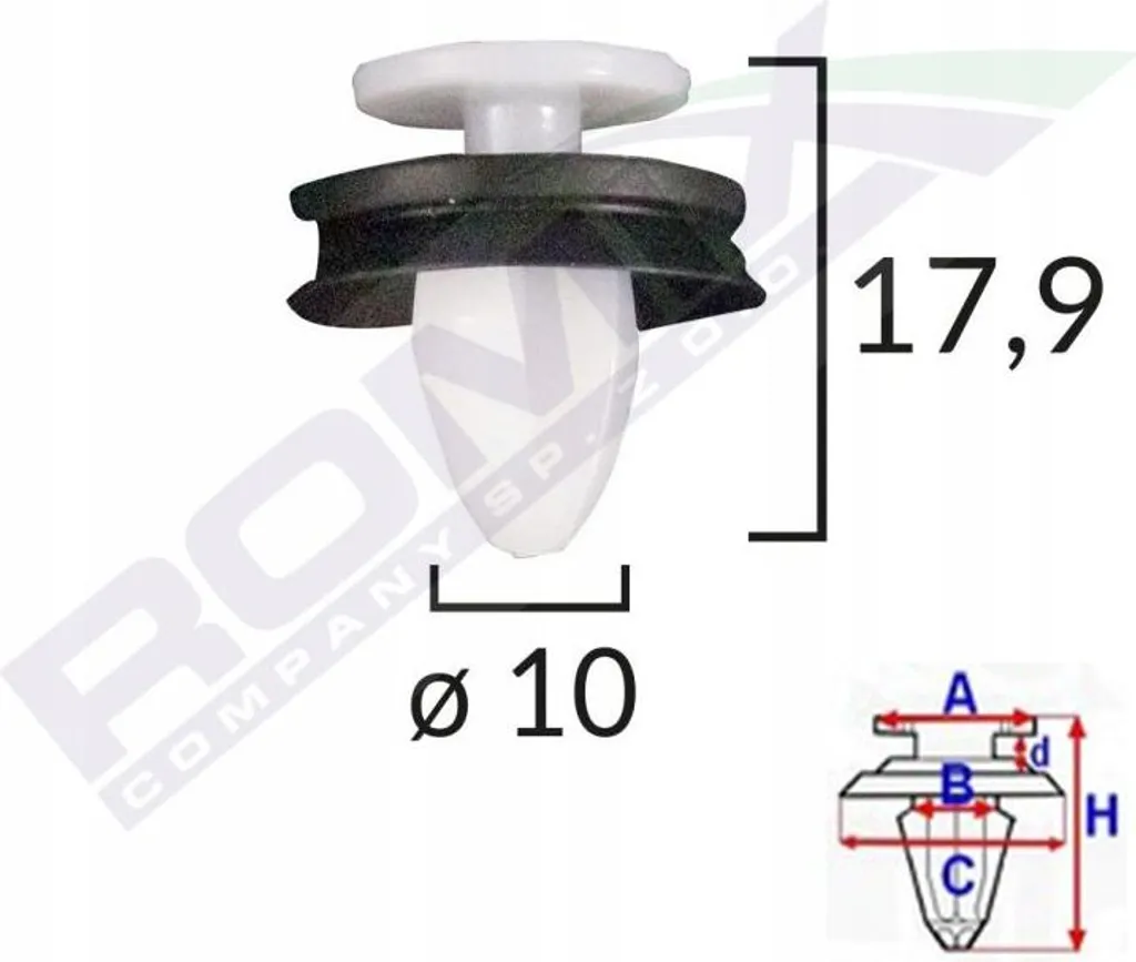 Clip Riparazione Interni Peugeot 407 408 - Polsterclip 1 Pezzo