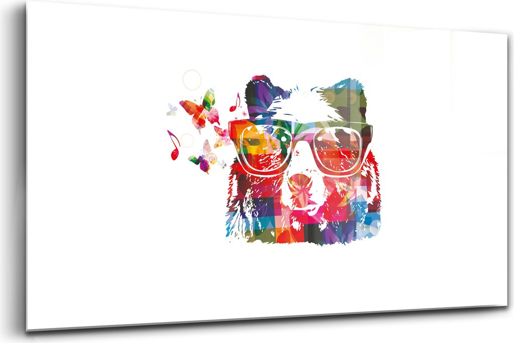 120x60 - Glasbilder - Bilder auf Wandbild - Foto auf Glas - Bärenkopf