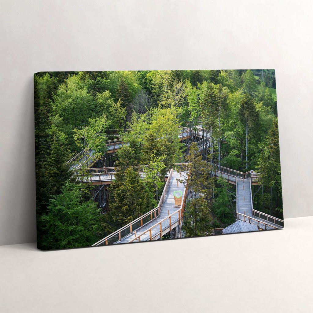 Pfad in Krynica Zdrój – Leinwandbild Wandbild – 60x40 cm – Leinwandbilder – Wandbilder – Schlafzimmer – Flur