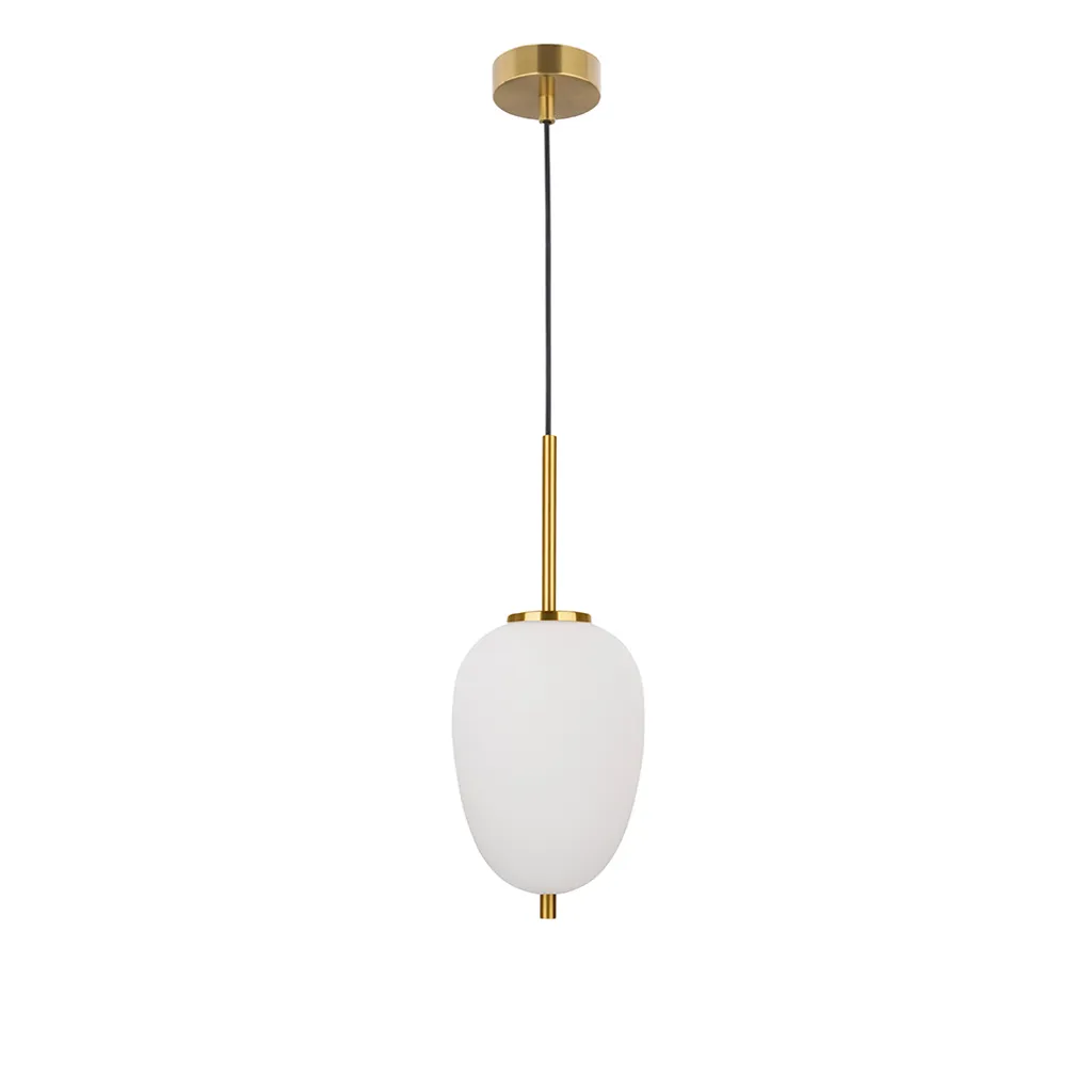 Lampe suspendue LATO Nova Luce en aluminium brossé avec éclairage LED 12W