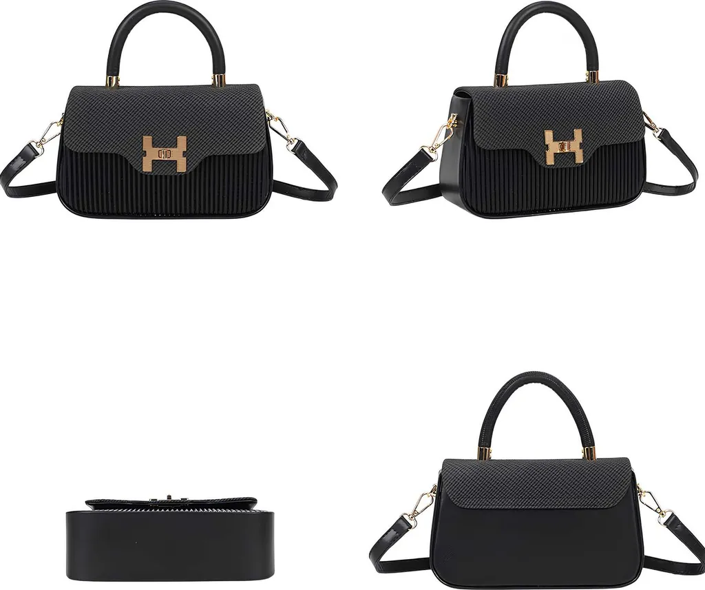 Offerta Borsa Gallantry Velluto Nero: Grande Capacità a Tracolla - 3
