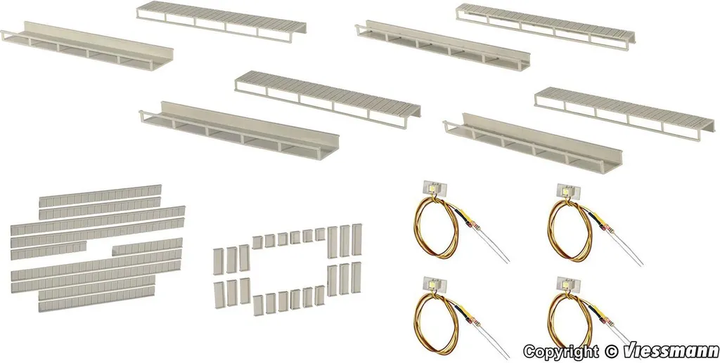 Éclairage LED Viessmann 6045 à montage rapide pour étage de maquette HO