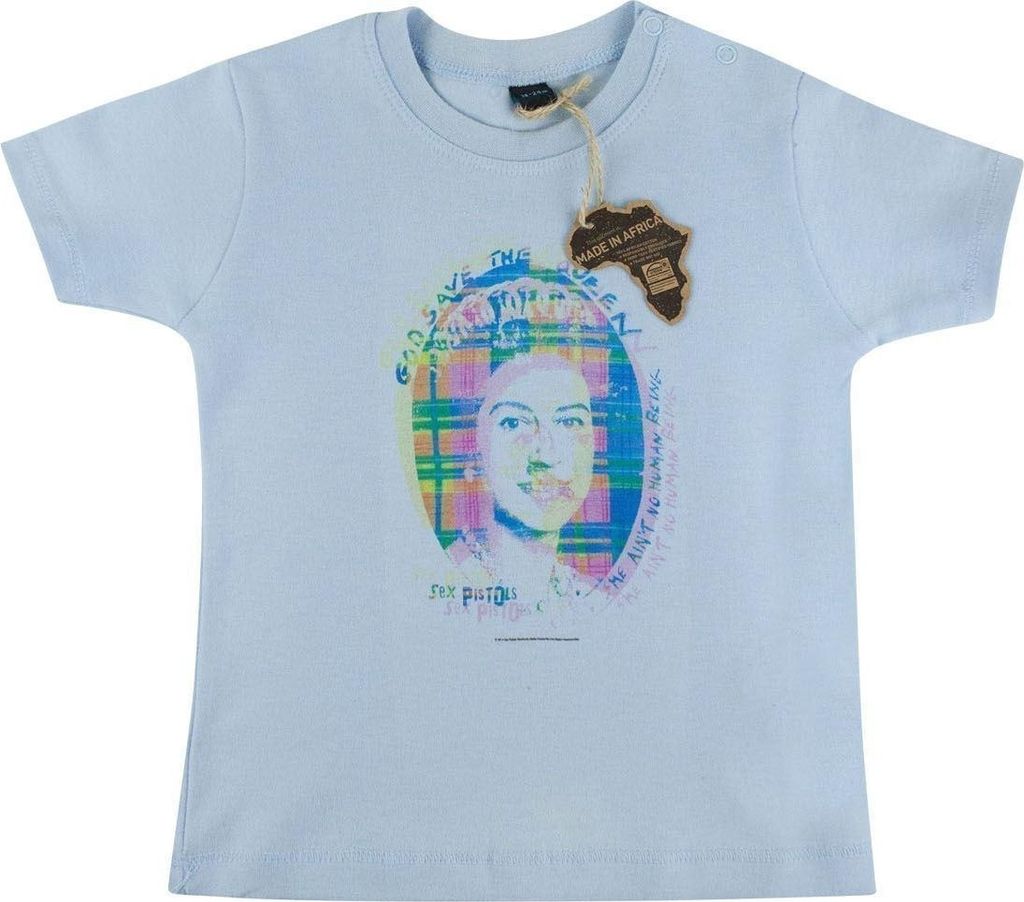 Pistols - "Tartan Queen" T-Shirt für Baby NS6438 (80) (Hellblau)
