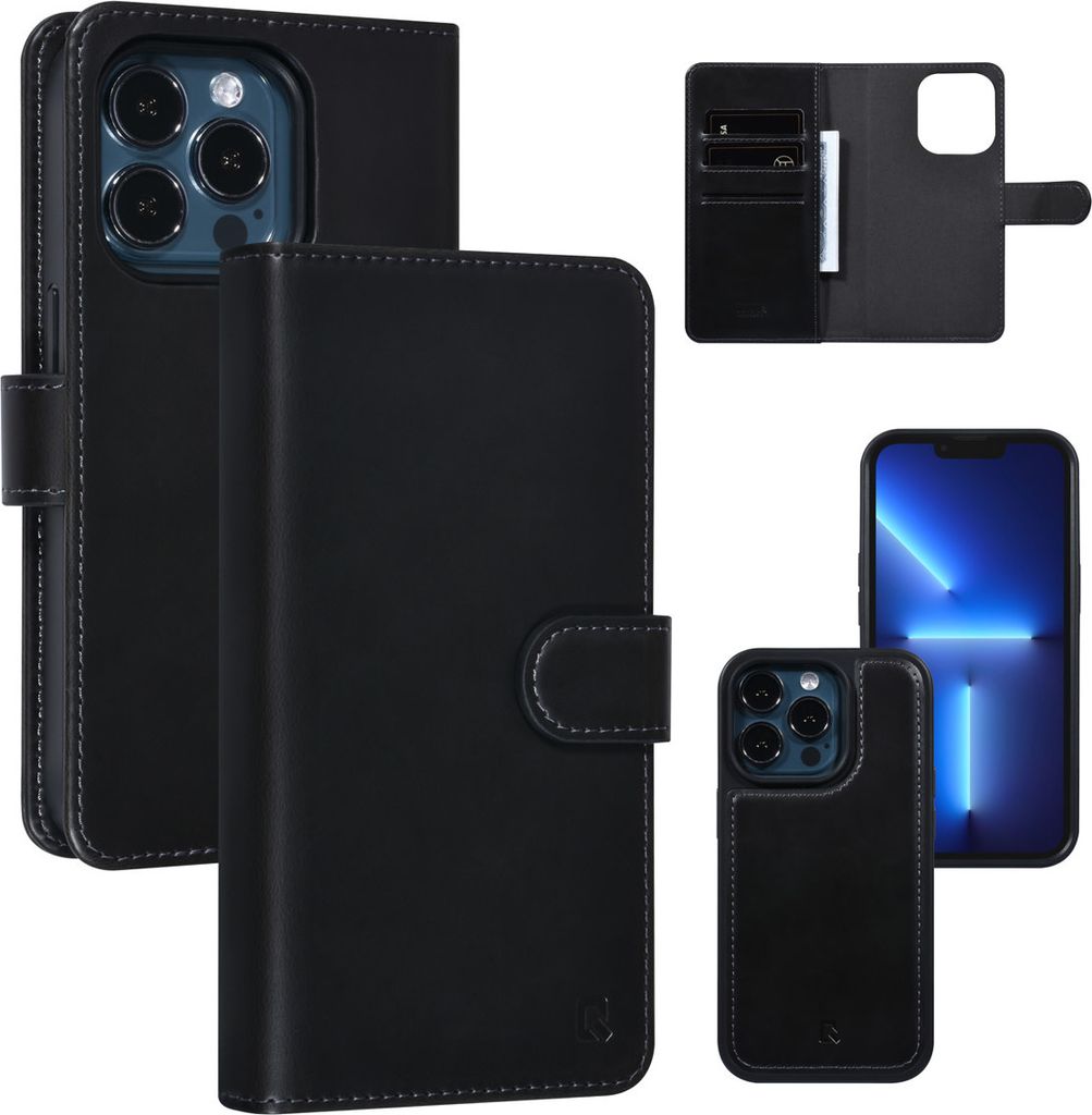 UNIQ Accessory iPhone 13 Pro 2 in 1 Book type and back cover card holder - Black