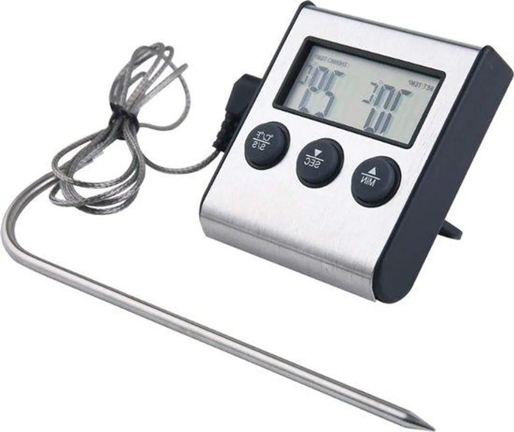Thermomètre de cuisson pour viande et vin avec minuterie programmable